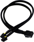16 AWG PCI-e 8 Pin Female to Dual 8(6+2) Pin Male Sleeved Splitter Power Extension Cable 20 inches (4 Pack) Y3185