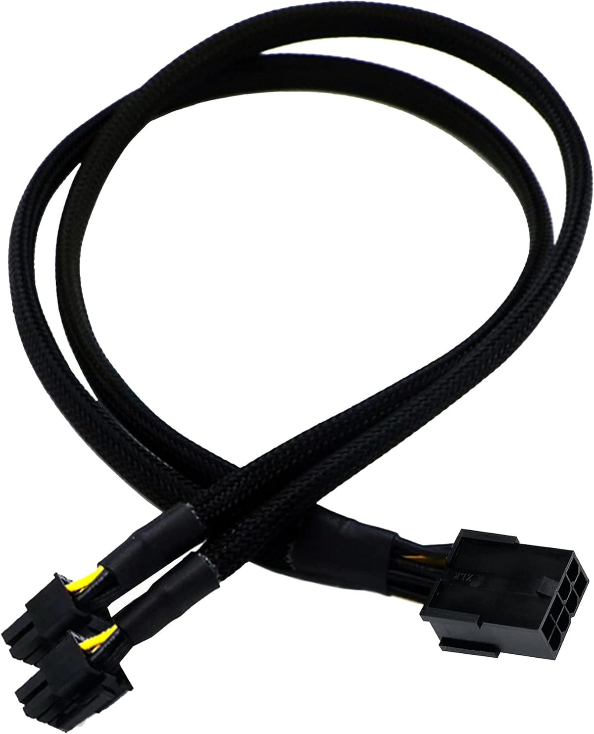 16 AWG PCI-e 8 Pin Female to Dual 8(6+2) Pin Male Sleeved Splitter Power Extension Cable 20 inches (4 Pack) Y3185