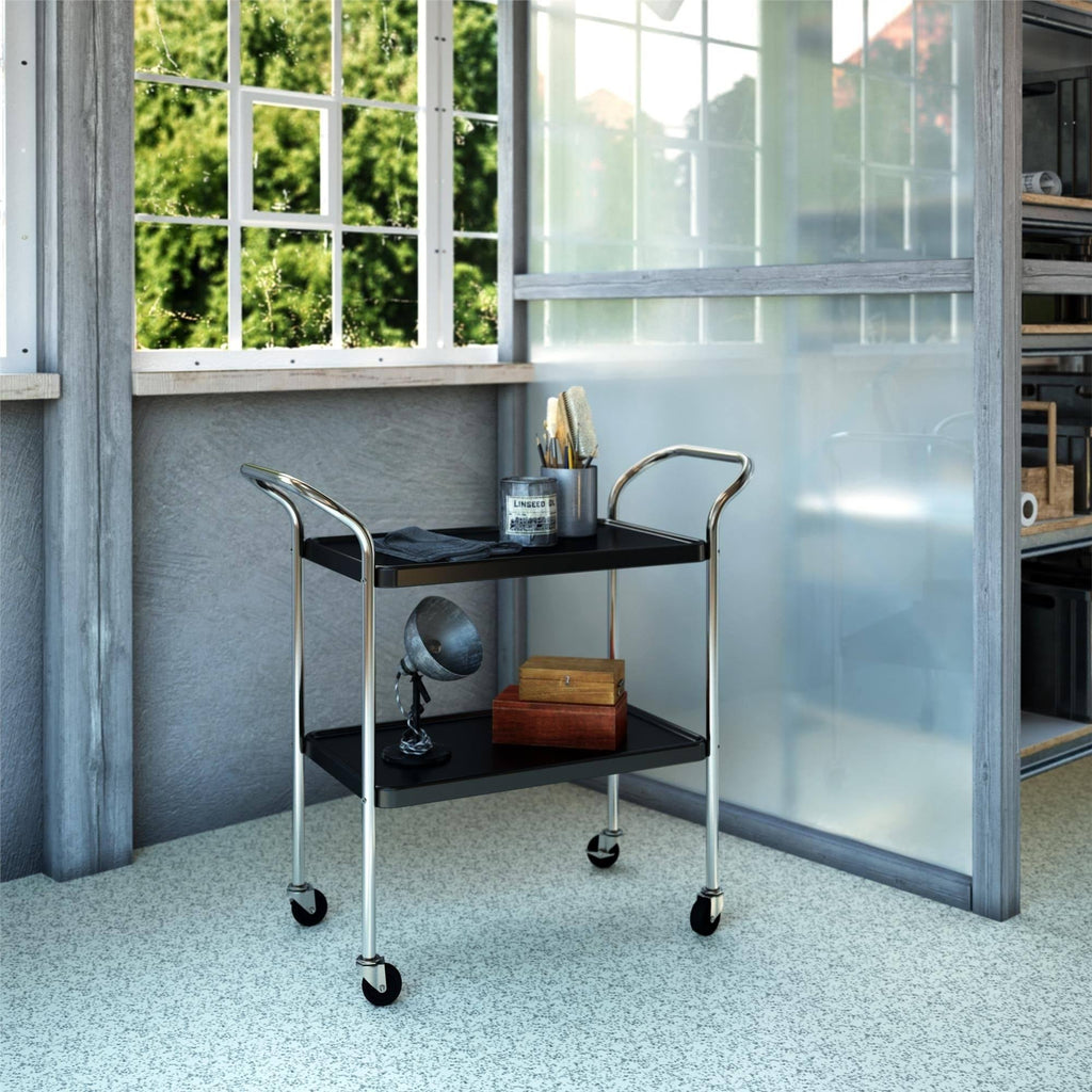 White 2 Tier Serving Cart G484798