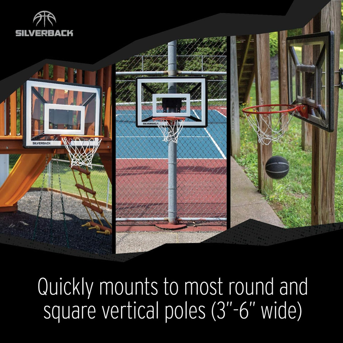 Youth Basketball Hoop with Mounting Technology, Black N688