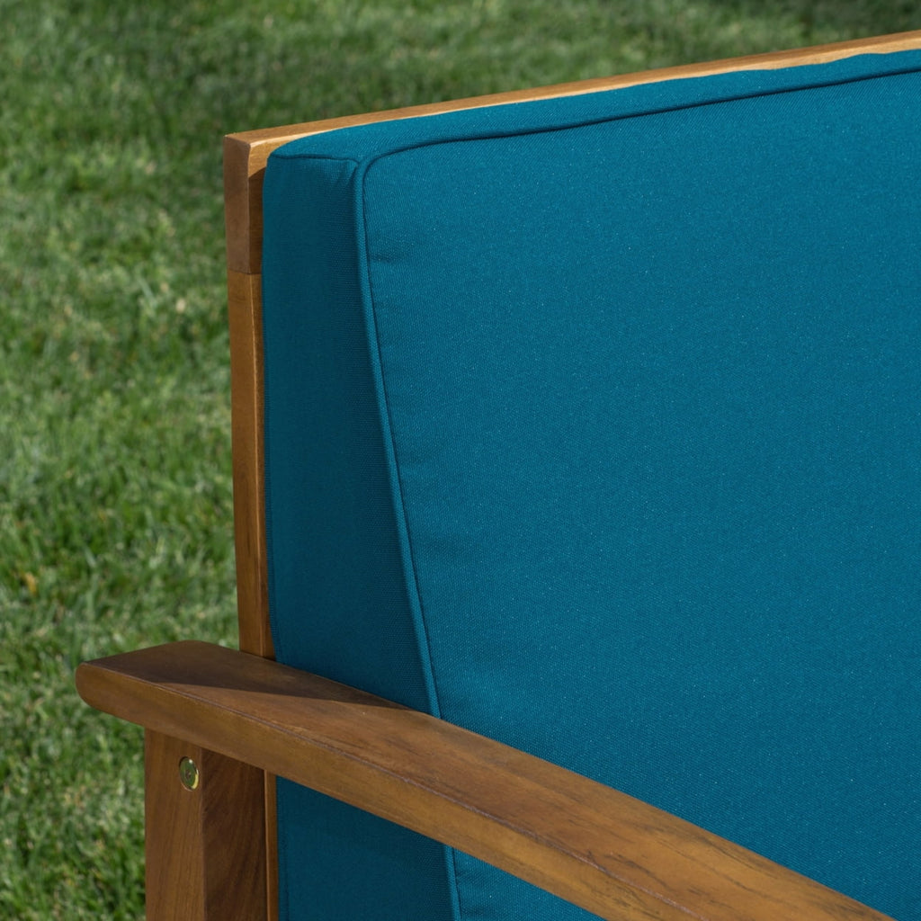 7 Piece Teak Finished Acacia Wood Sofa Set K39576
