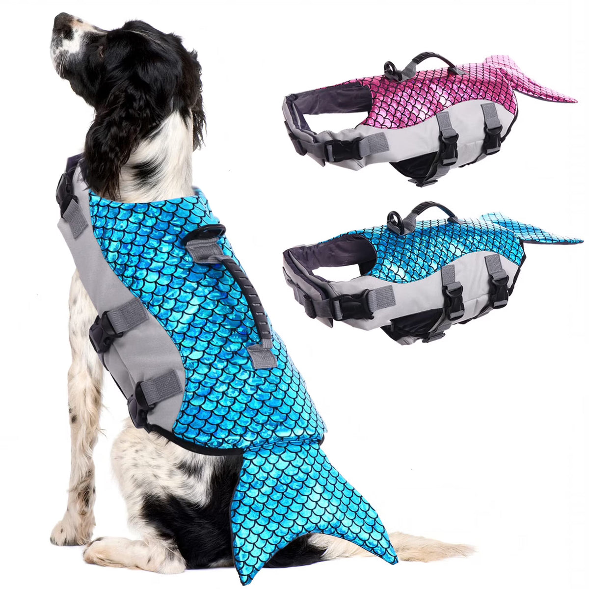Reflective Adjustable Dog Life Jacket with Rescue Handle F58221