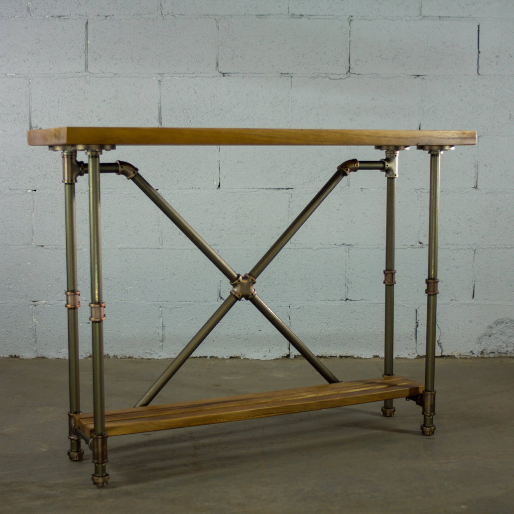 Bronze Industrial Console Table A331134