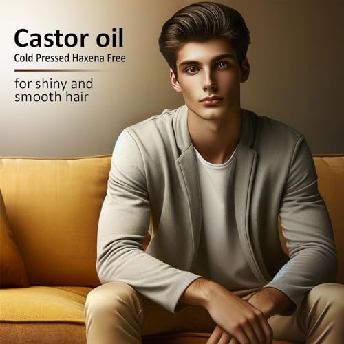 16 fl oz Cold Pressed Castor Oil in Glass Bottle C523