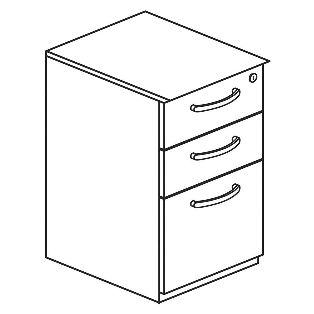 Mahogany Box-Box-File Pedestal T7626
