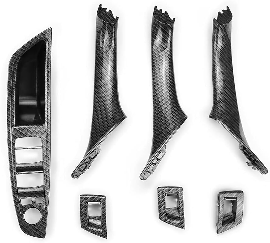Carbon Fiber Window Switch Armrest Panel Trim Cover Kit Replacement Pack of 2 T804916