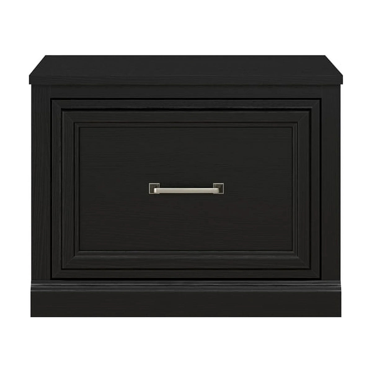 Black Oak Shoe Bench with Drawer B6253