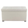 Beige Tufted Storage Bench S946
