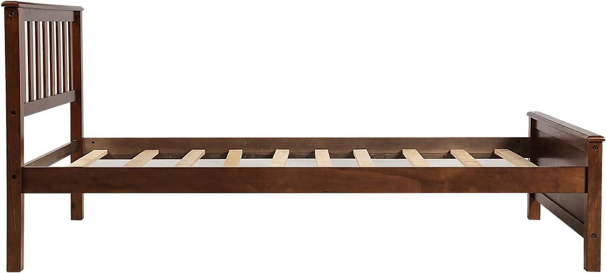 Wood Platform Bed Frame with Headboard and Footboard D564280