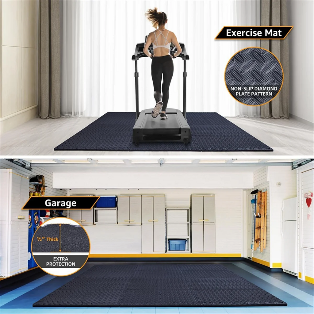 12 Pack Black Floor Exercise Mat L211