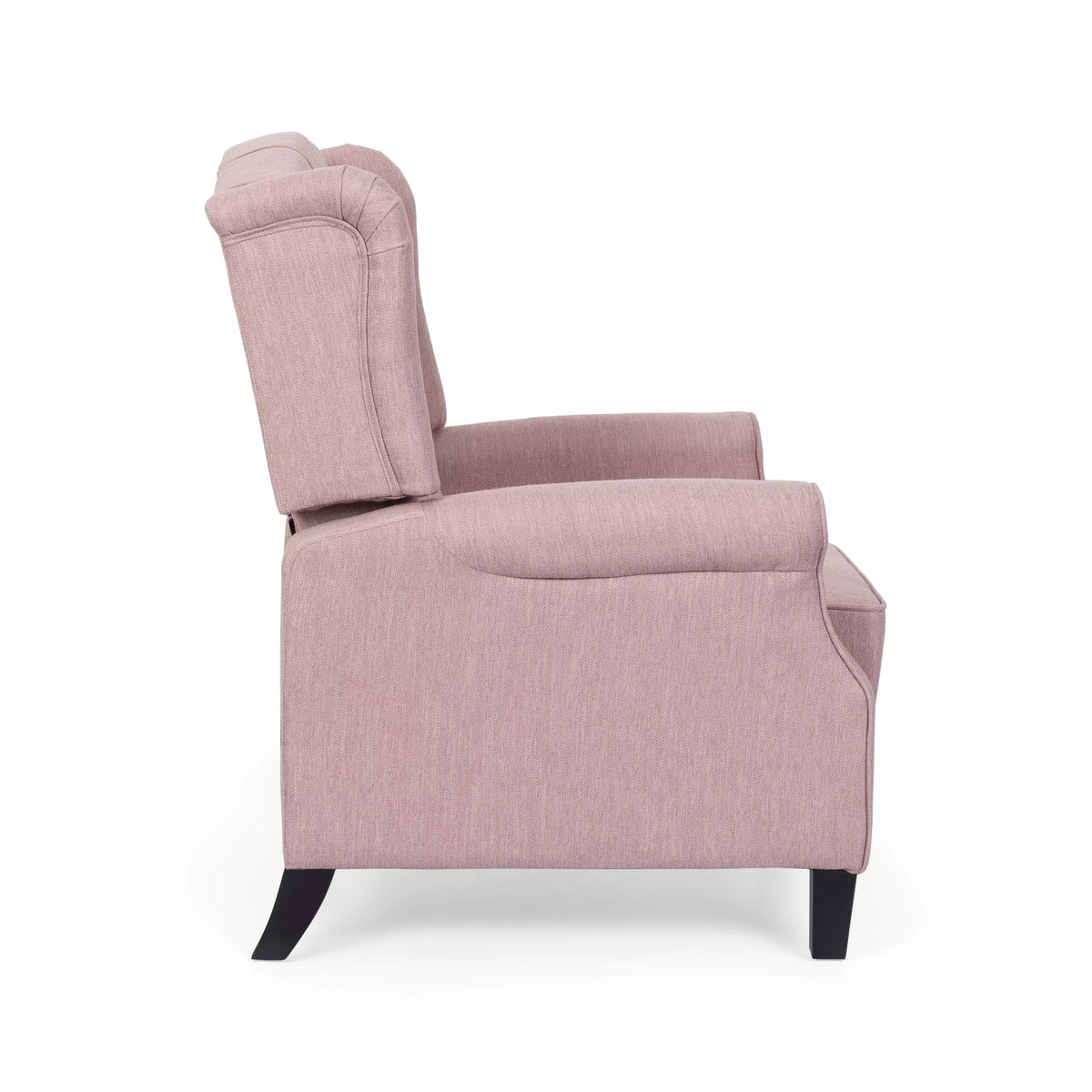 Light Blush Tufted Fabric Push Back Recliner A623741