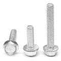 3/8 inch-16 x 2 1/2 inch Coarse Thread Grade 5 Hex Flange Screw with Serration Medium Carbon Steel Zinc Plated Pk 50 Z230