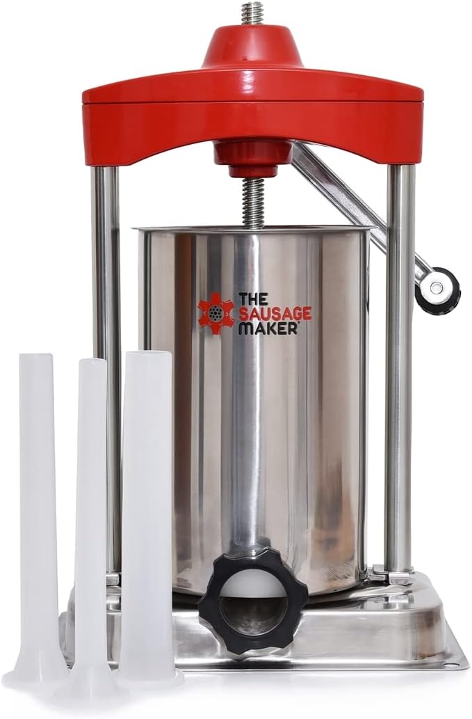 15 lb. Heavy Duty Vertical Sausage Stuffer with Stuffing Tubes Z15272