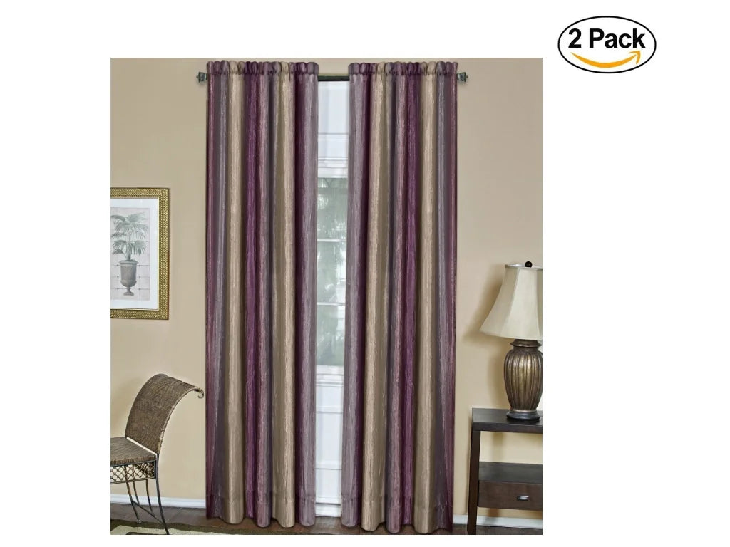 Ombre Window Panel, 50-Inch by 84-Inch, Aubergine (Set of 2) X33352