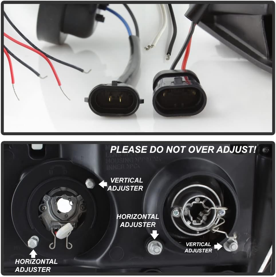 Black Smoked LED Projector Headlights for Pickup Truck B5030