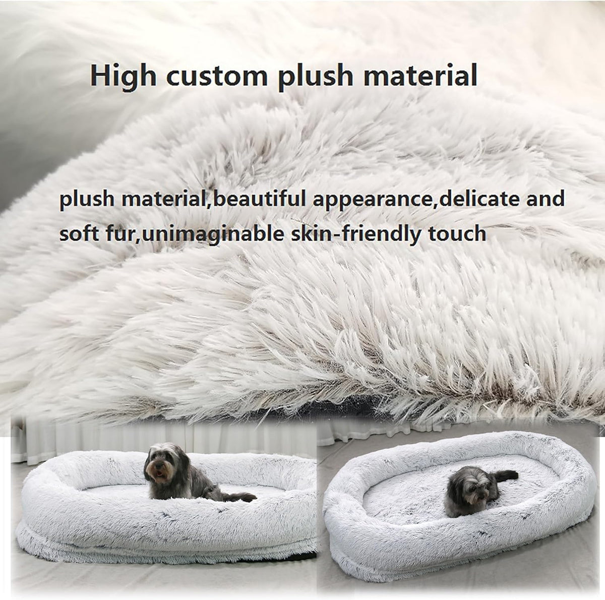 Gray Detachable Washable Giant Dog Bed S40982