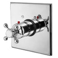 Astor Square Thermostatic Trim Plate with Handle Biscuit L305