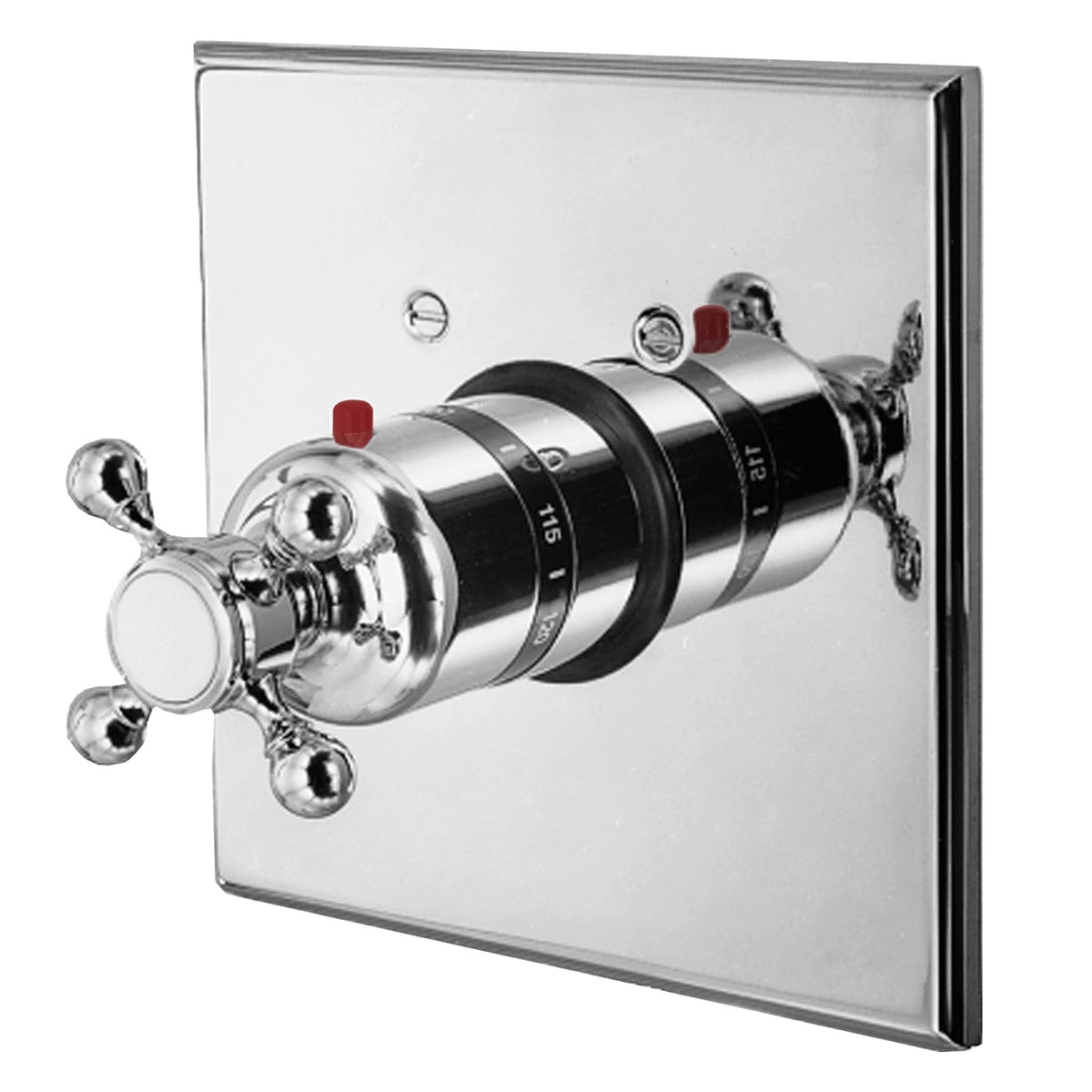 Astor Square Thermostatic Trim Plate with Handle Biscuit L305