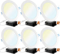 6 Inch Ultra Thin LED Recessed Ceiling Lights Selectable Dimmable 6 Pack I966467