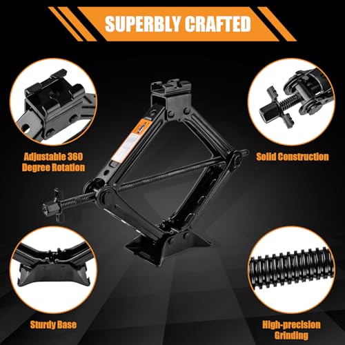 2 Ton Scissor Jack Kit with Lug Wrench Z999