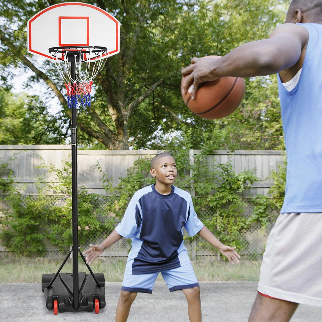 Adjustable Basketball Hoop System with Wheels M83641
