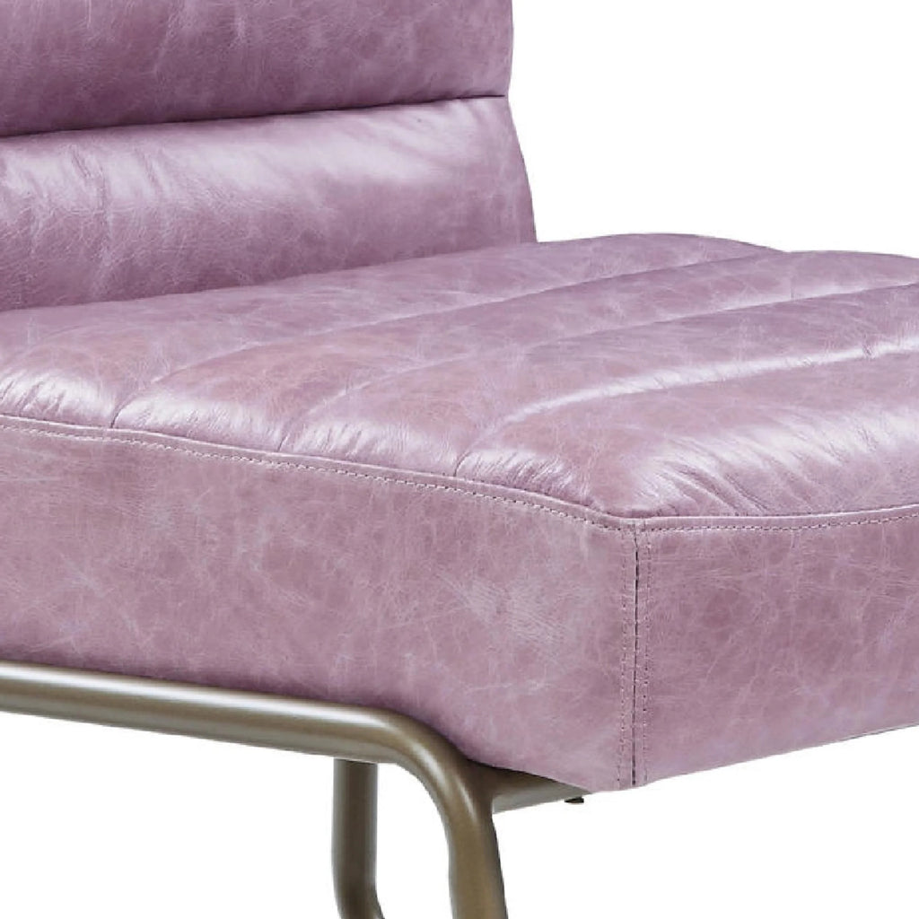 22 Inch Top Grain Leather Accent Chair A427037