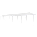 White PE Roof Party Tent Gazebo Canopy Shelter 9.8ft x 39.4ft x 8.4ft N34587