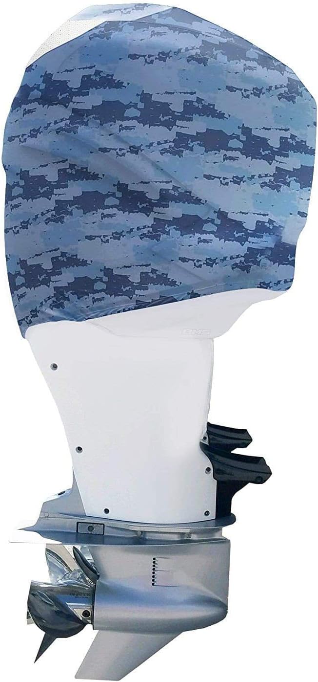 Blue Digital Camo Outboard Motor Cover N808835