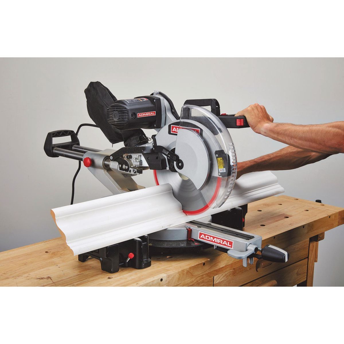 12 in. Dual-Bevel Sliding Compound Miter Saw with LED and Laser Guide S73465