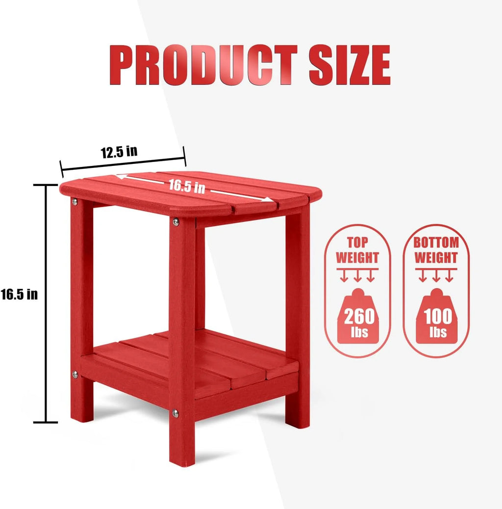 Black HDPE Adirondack Side Table D15890