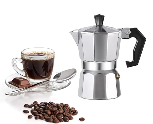 Silver 3 Cup Stovetop Espresso Maker N272985