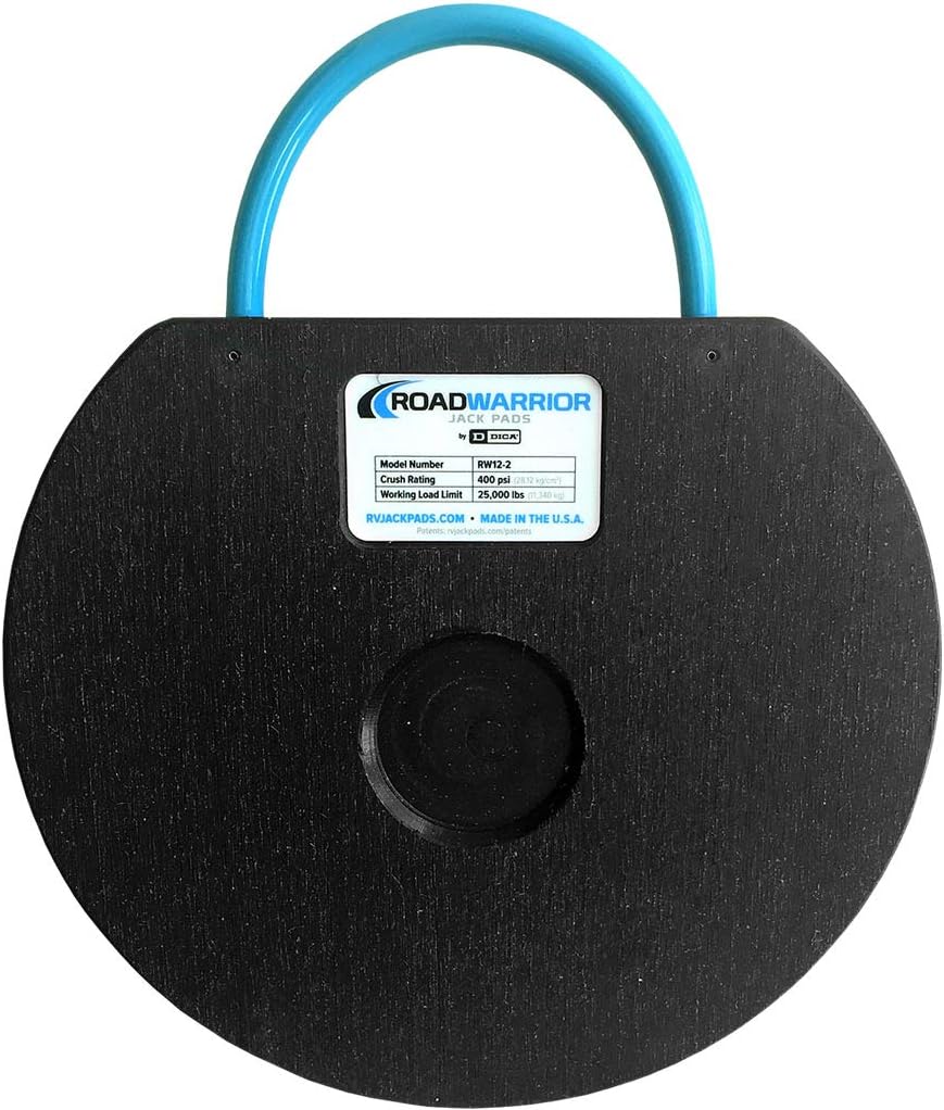 Heavy Duty RV Jack Pad, Stackable, Waterproof, 12-inch X 1.5", Pack of 2 S90551
