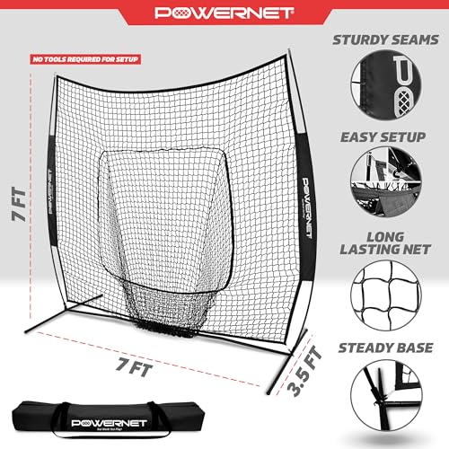 7x7 Baseball Softball Practice Net with Accessories Z29465