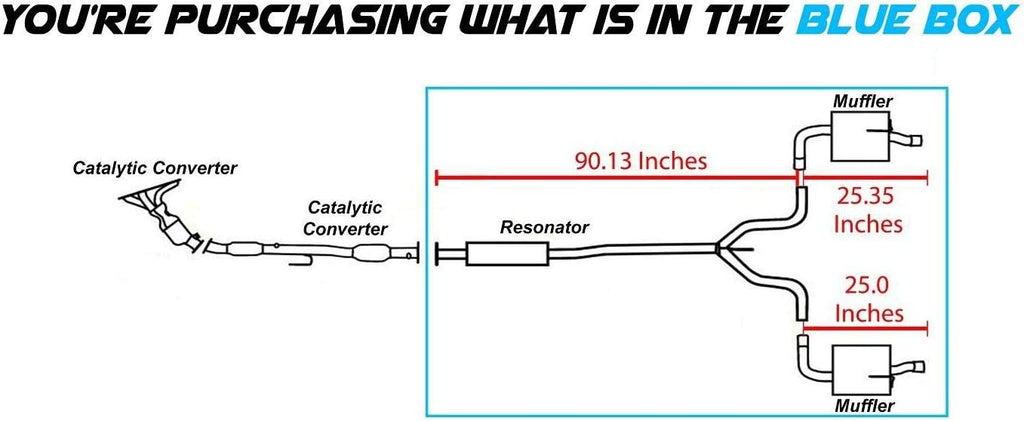 Resonator Pipe Mufflers Exhaust System Kit O953767