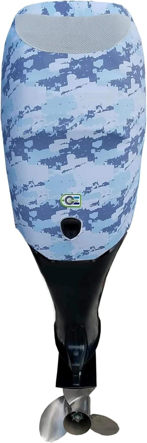 Blue Digital Camo Outboard Motor Cover N808835