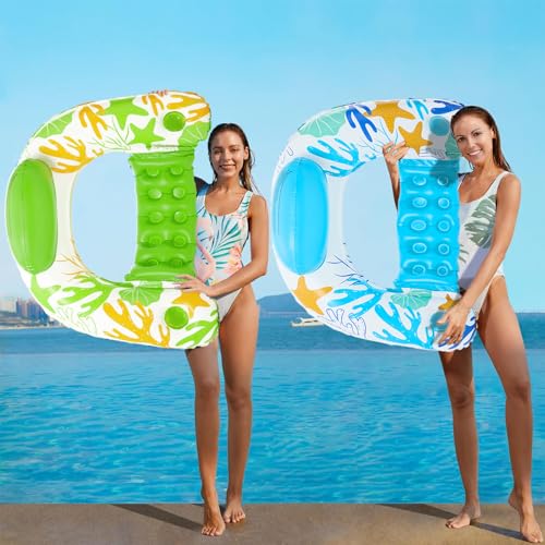 Inflatable Pool Float Chair 2 Pack with Cup Holders A16601