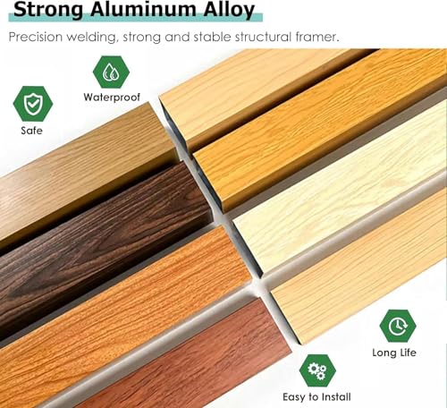 Wood Grain Screen Partition Post Aluminum Alloy P1408
