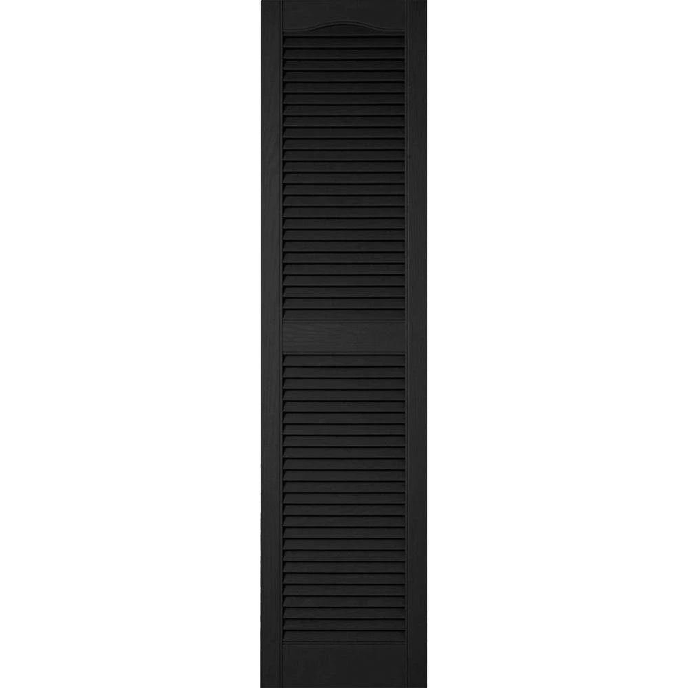 Black Vinyl Open Louver Shutters V4105