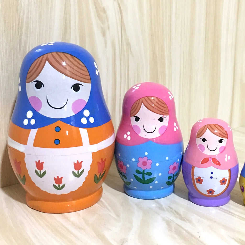 5-piece Russian Matryoshka Wooden Doll Toy D441
