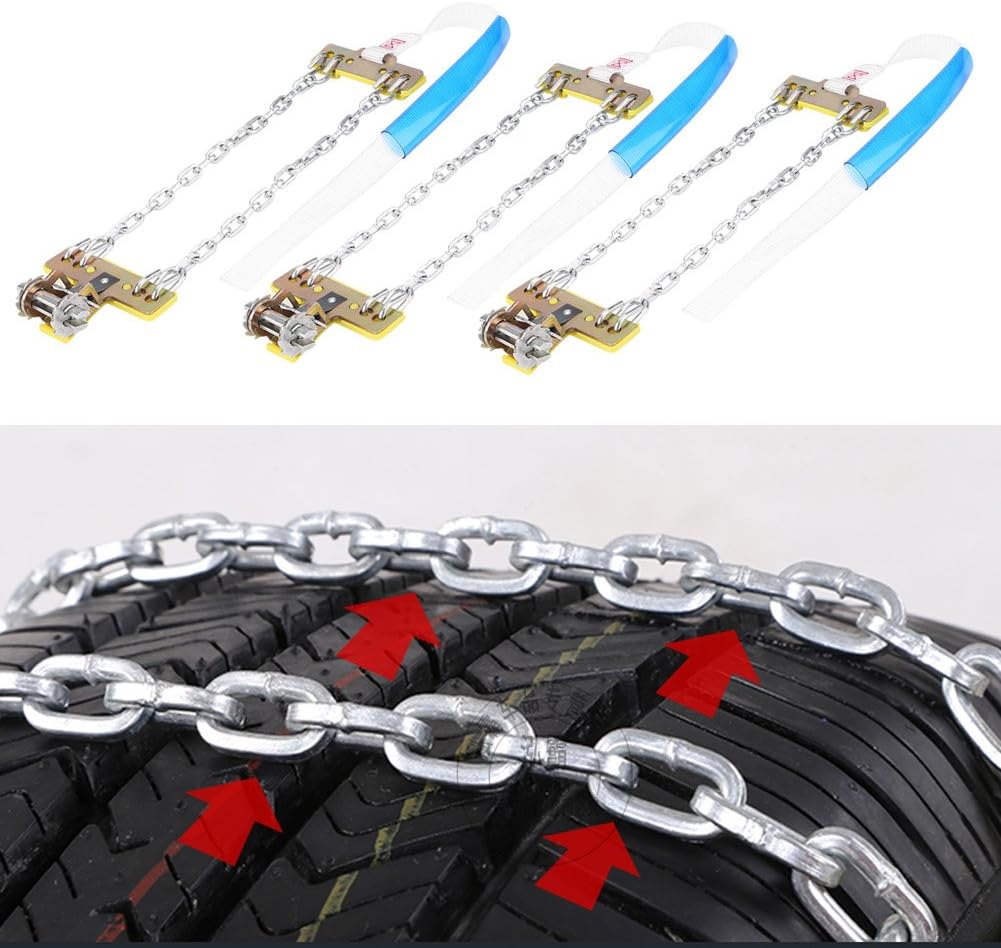3pcs Anti Skid Tire Chain for Car Truck SUV W576650