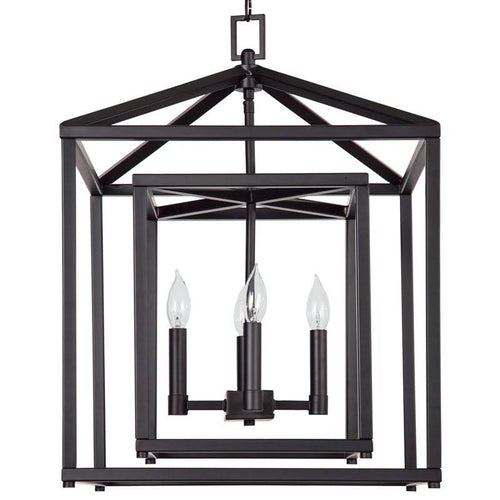 17x22 Wide 4 Light Candle Style Chandelier with Oil Rubbed Bronze A6132