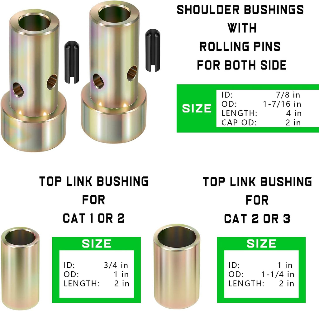 2 Pairs Quick Hitch Adapter Bushing Kit J306