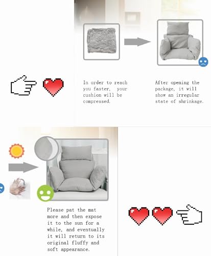Blue Double Sided Pattern Hanging Egg Chair Cushion with Zipper N96945