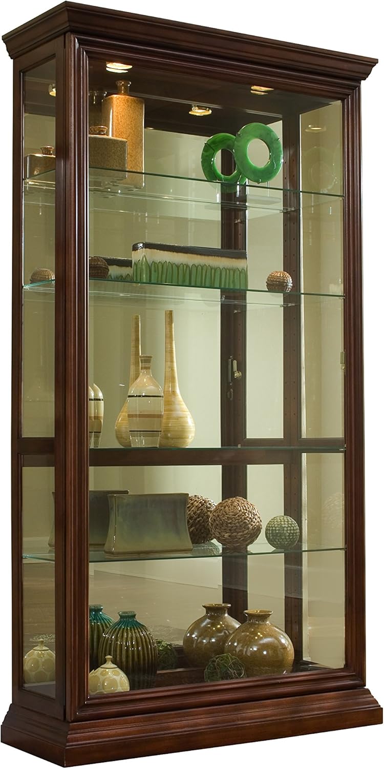 Two Way Sliding Door Curio, 43 by 16 by 80-Inch B9577