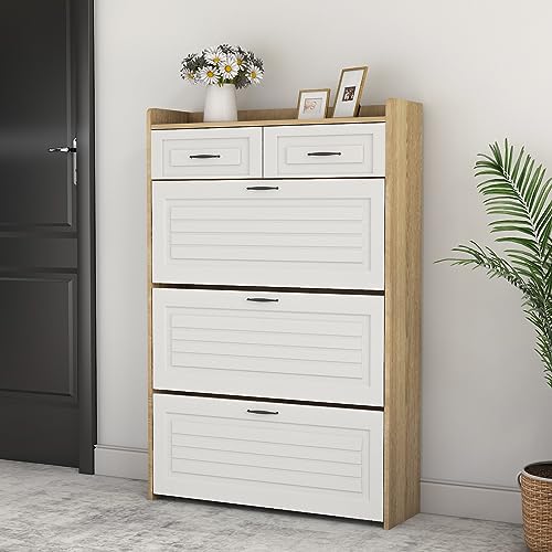 Shoe Cabinet with 3 Flip Drawers and 2 Drawers G650