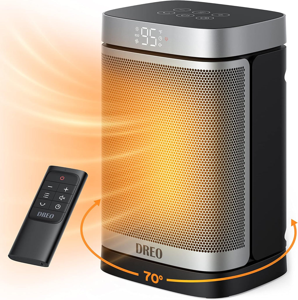 1500W Space Heater with Remote and Oscillating Tower Fan Q8919