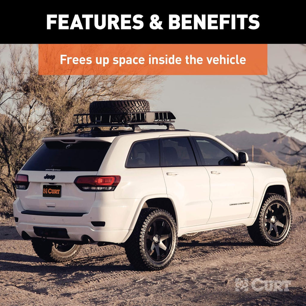 Black Steel Roof Rack Cargo Carrier X518830