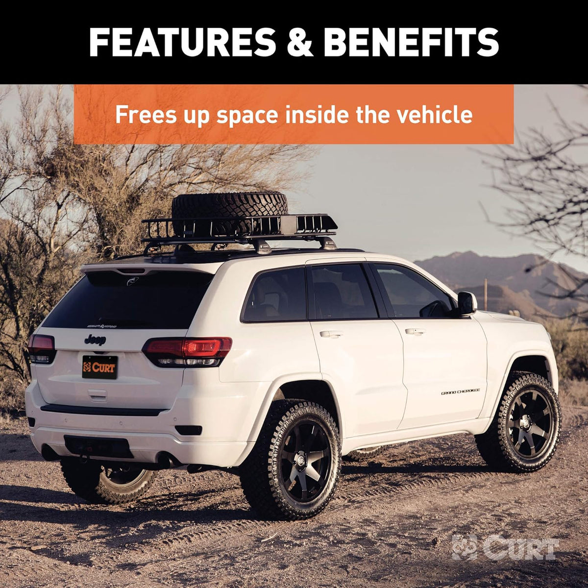 Black Steel Roof Rack Cargo Carrier X518830