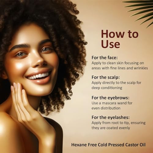 16 fl oz Cold Pressed Castor Oil in Glass Bottle C523