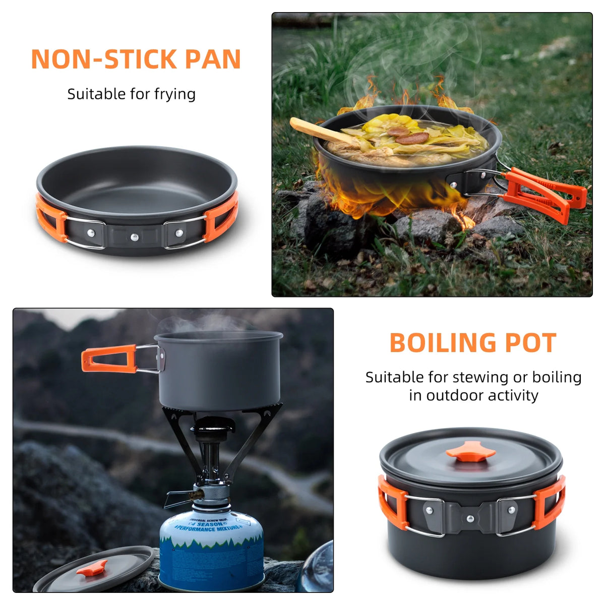 16pcs Camping Cookware Set L95226